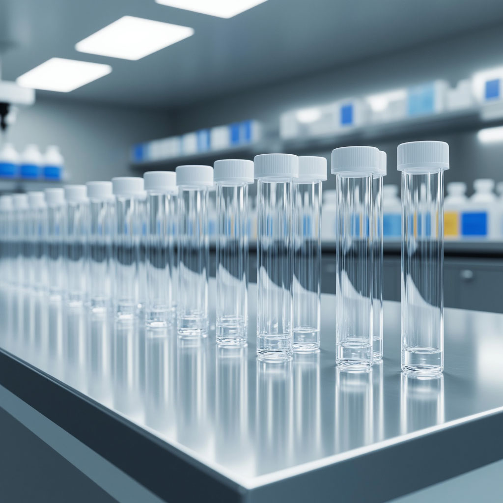 пробирки в медицинской лаборатории